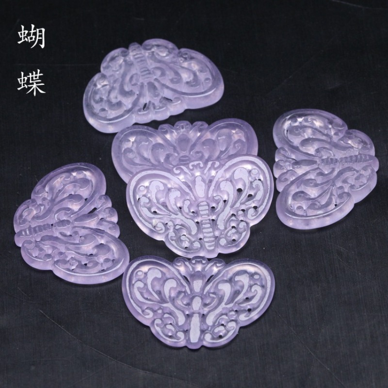 Cocktail Shaker Set - 2 Buah Liontin Kupu-kupu Manik-manik Berongga