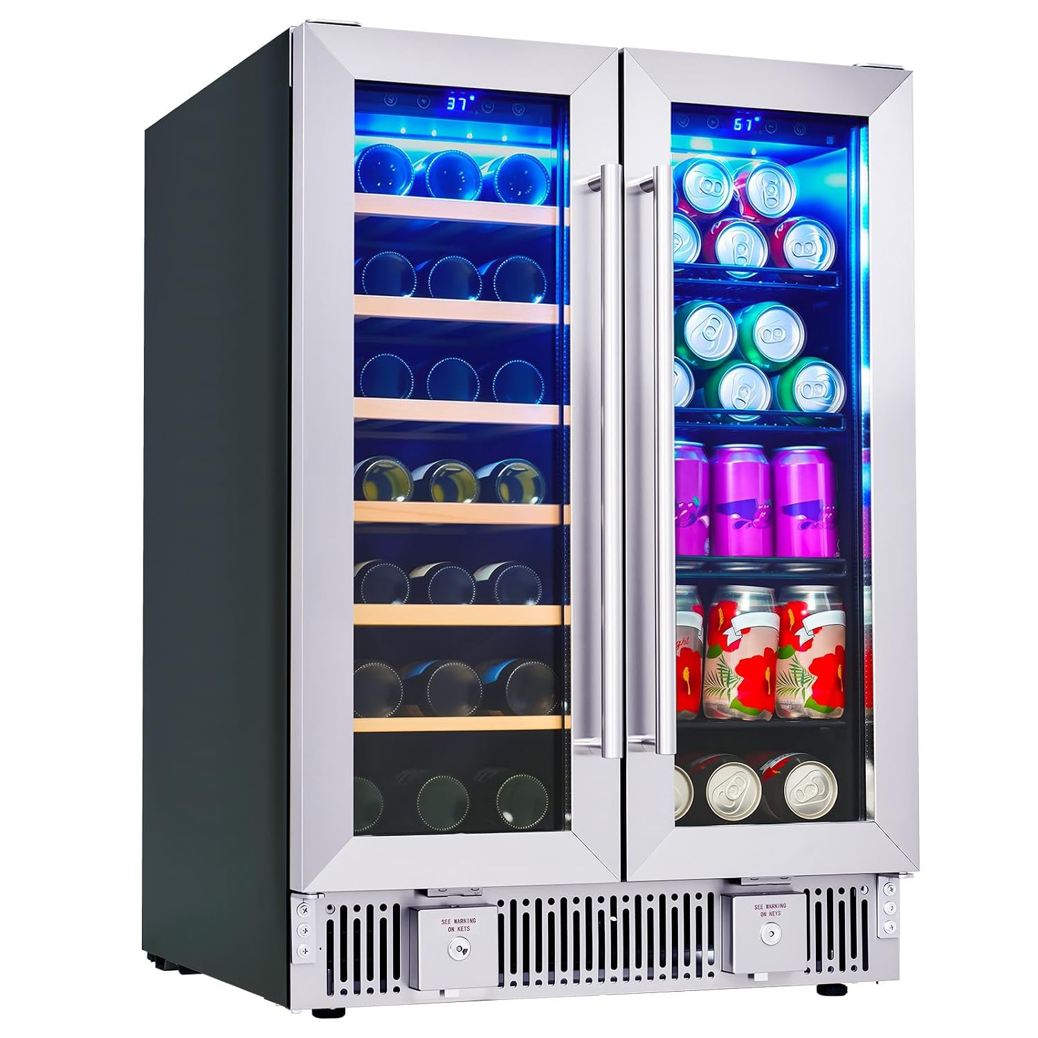 Kulkas Minuman, Kulkas Anggur  - Wine Beer Dual Zone ulasan dan harga