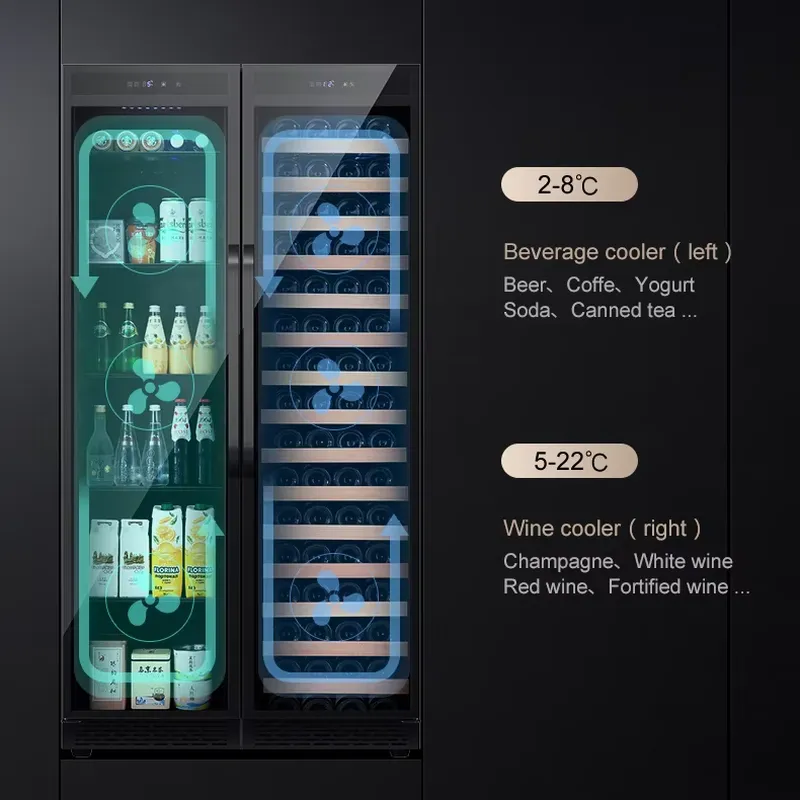 Kulkas Minuman Terintegrasi Du - Wine Beer Dual Zone ulasan dan harga